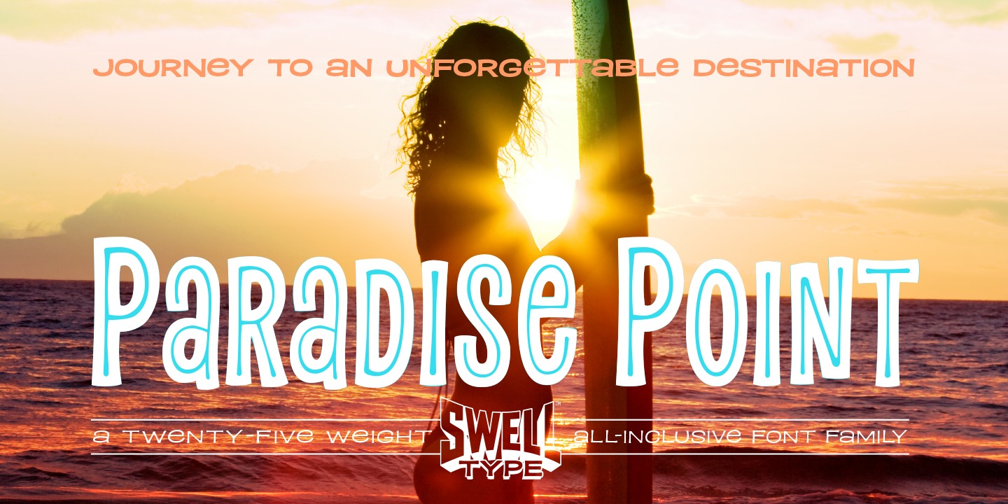 Пример шрифта Paradise Point